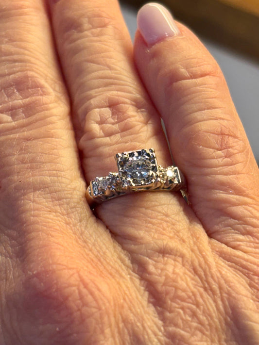 Vintage 1930’s 14k Diamond Engagement Ring