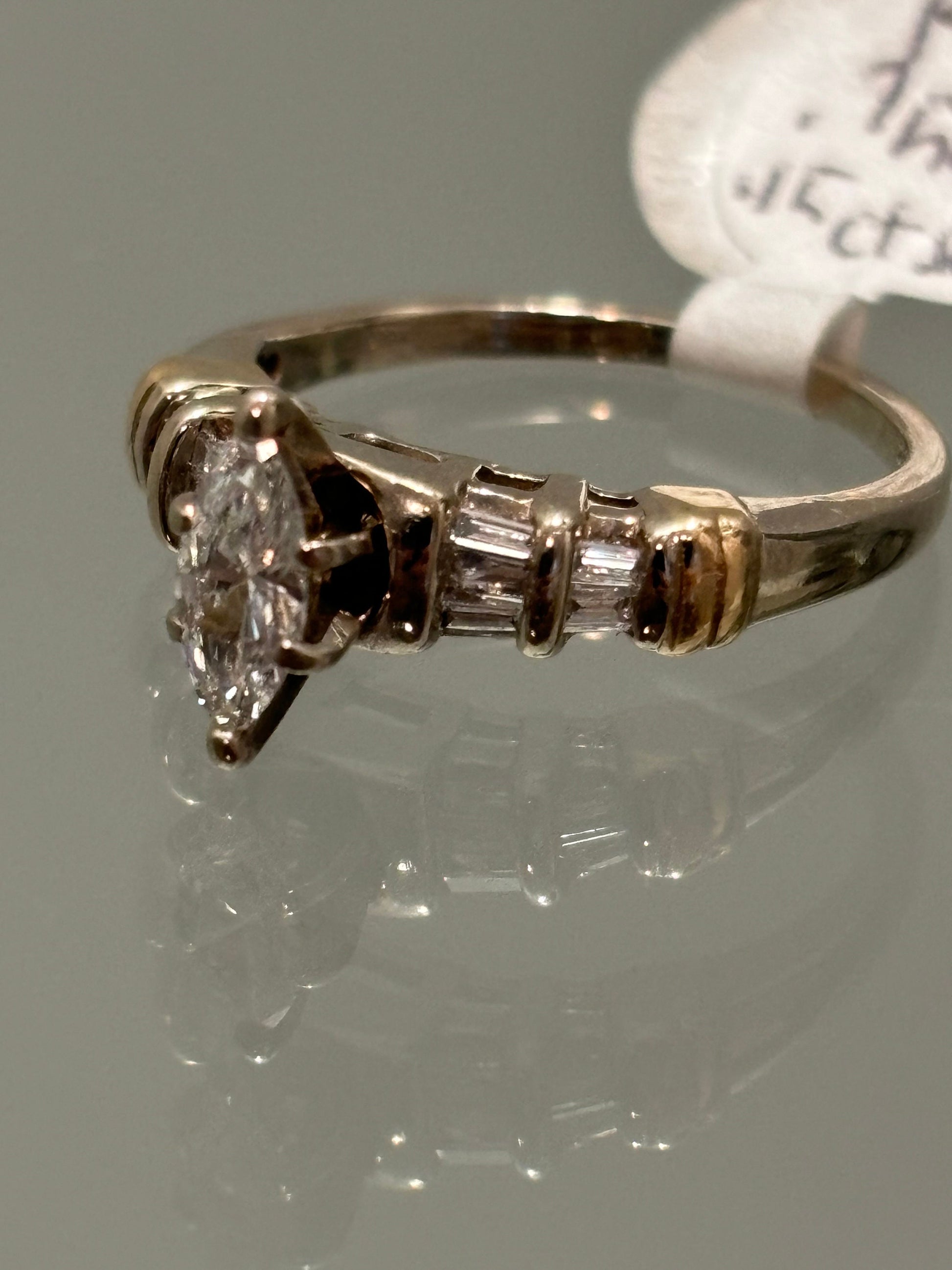 Vintage 1970’s Marquise Baguette Diamond Ring