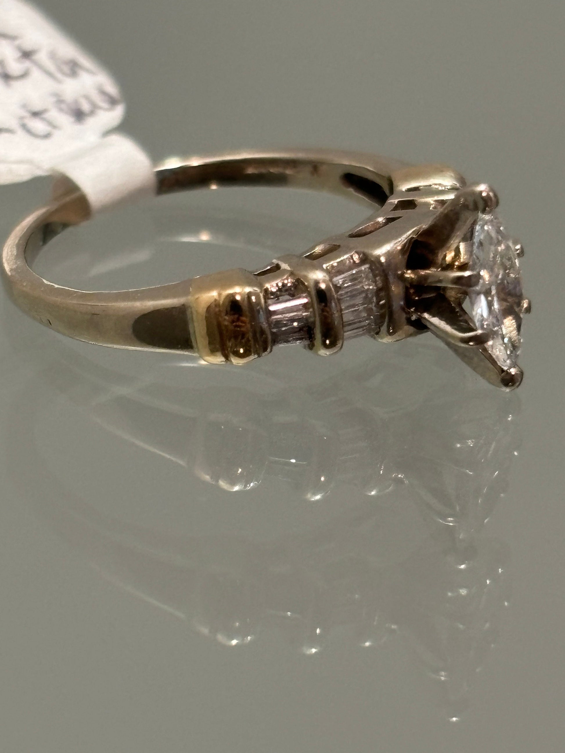 Vintage 1970’s Marquise Baguette Diamond Ring
