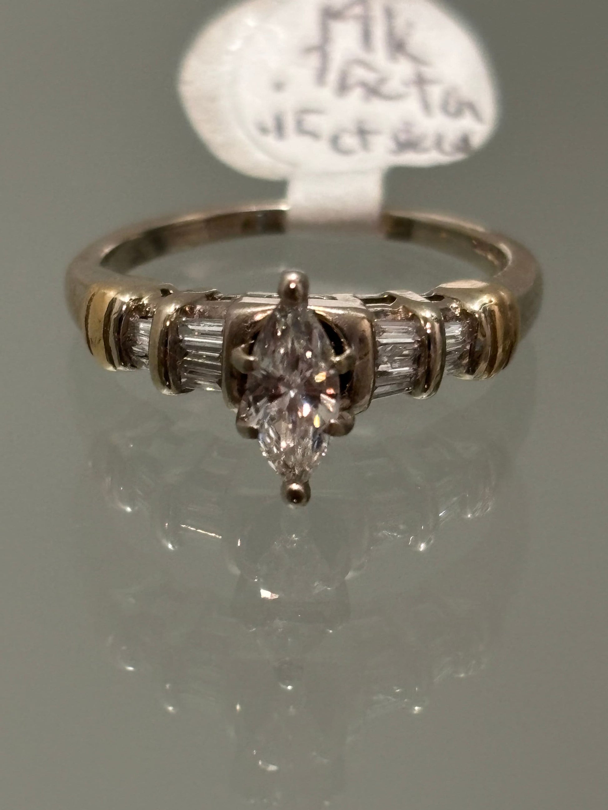 Vintage 1970’s Marquise Baguette Diamond Ring