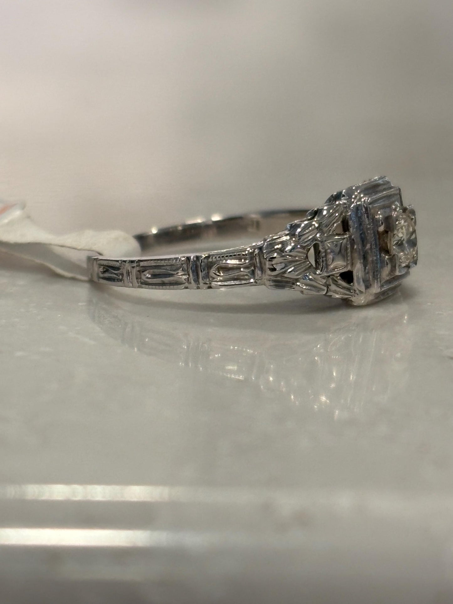 Vintage 30’s Diamond Wedding Ring 18k white gold