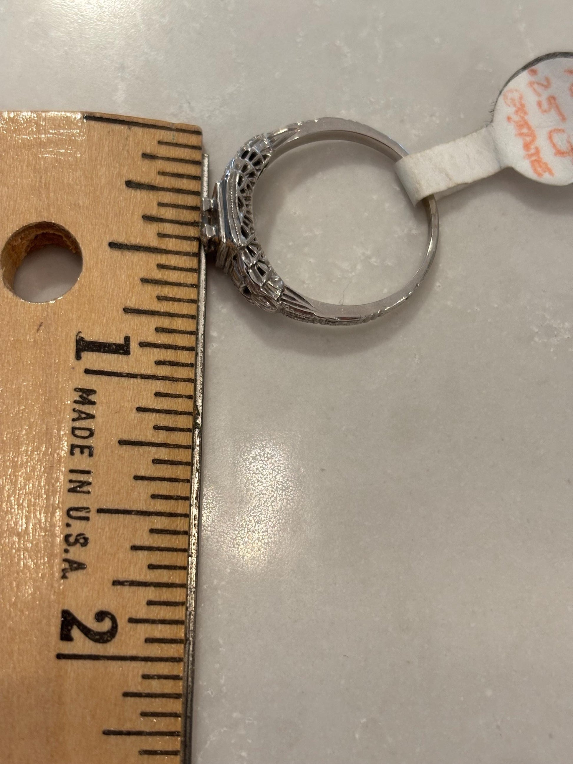 Vintage 30’s Diamond Wedding Ring 18k white gold