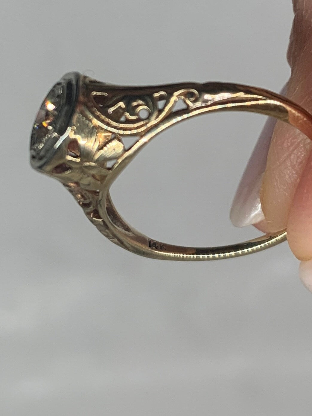 Vintage Art Deco Diamond Ring 14k
