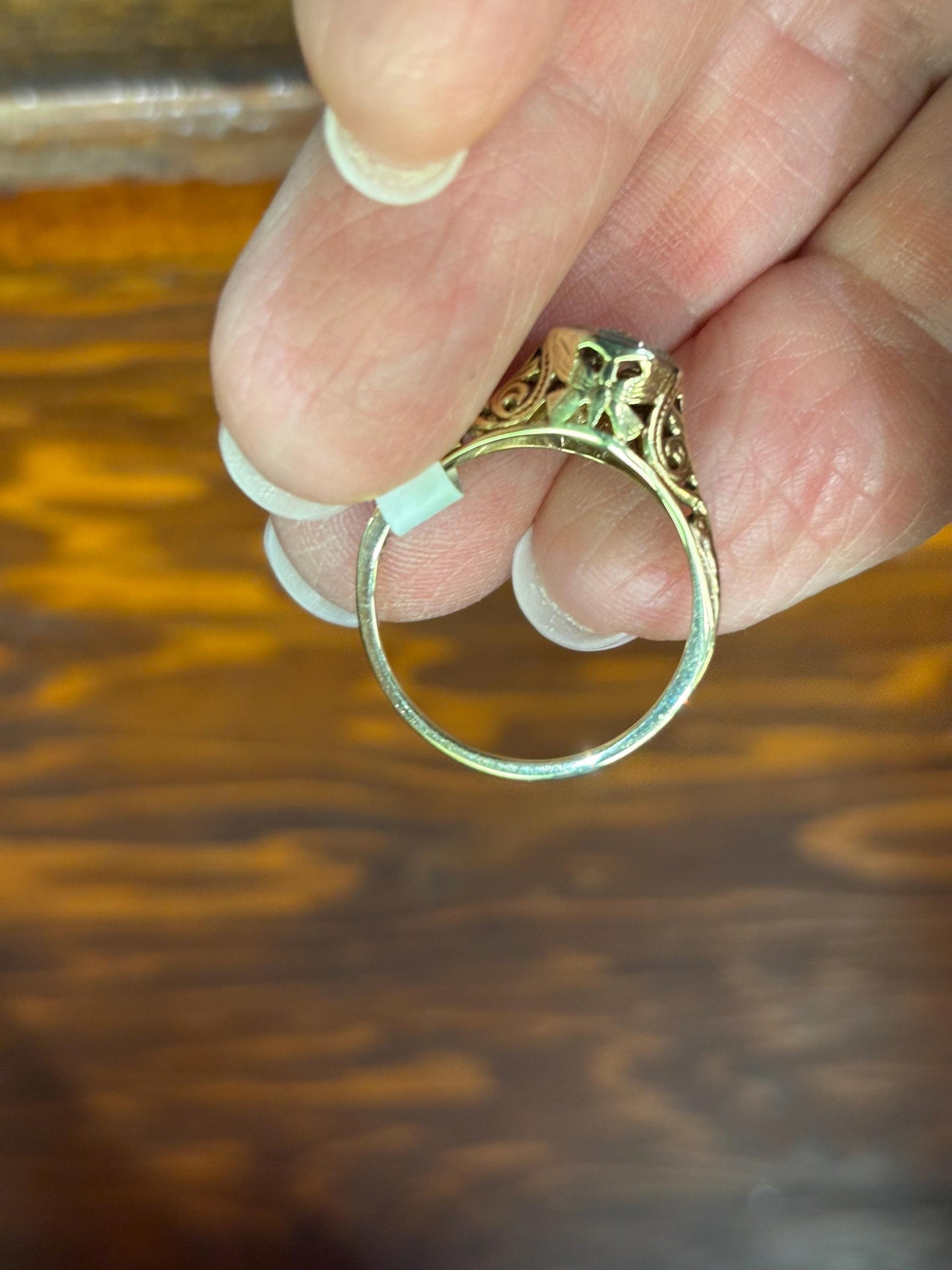 Vintage Art Deco Diamond Ring 14k