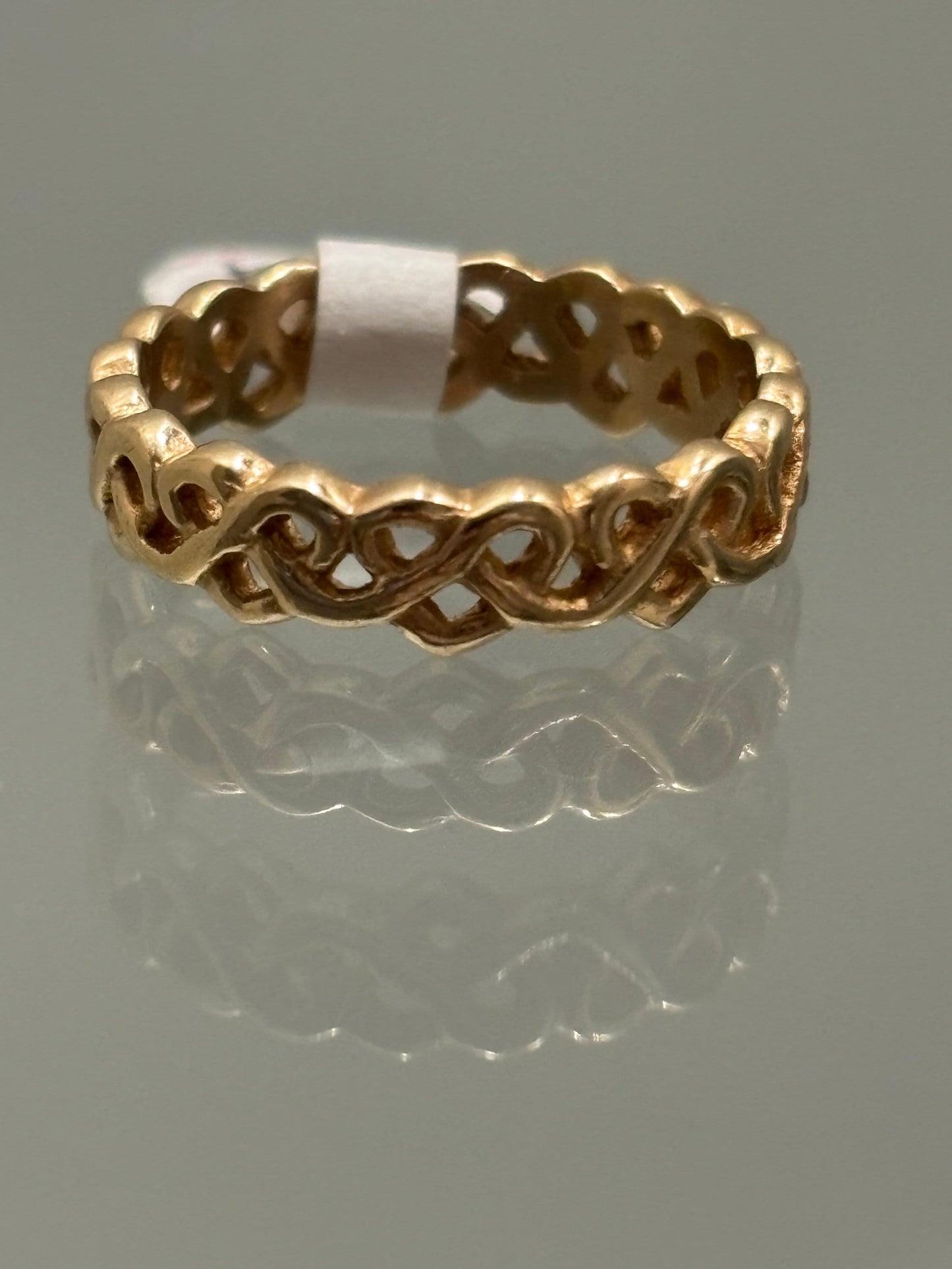 Vintage Celtic Heart Eternity 14k Band
