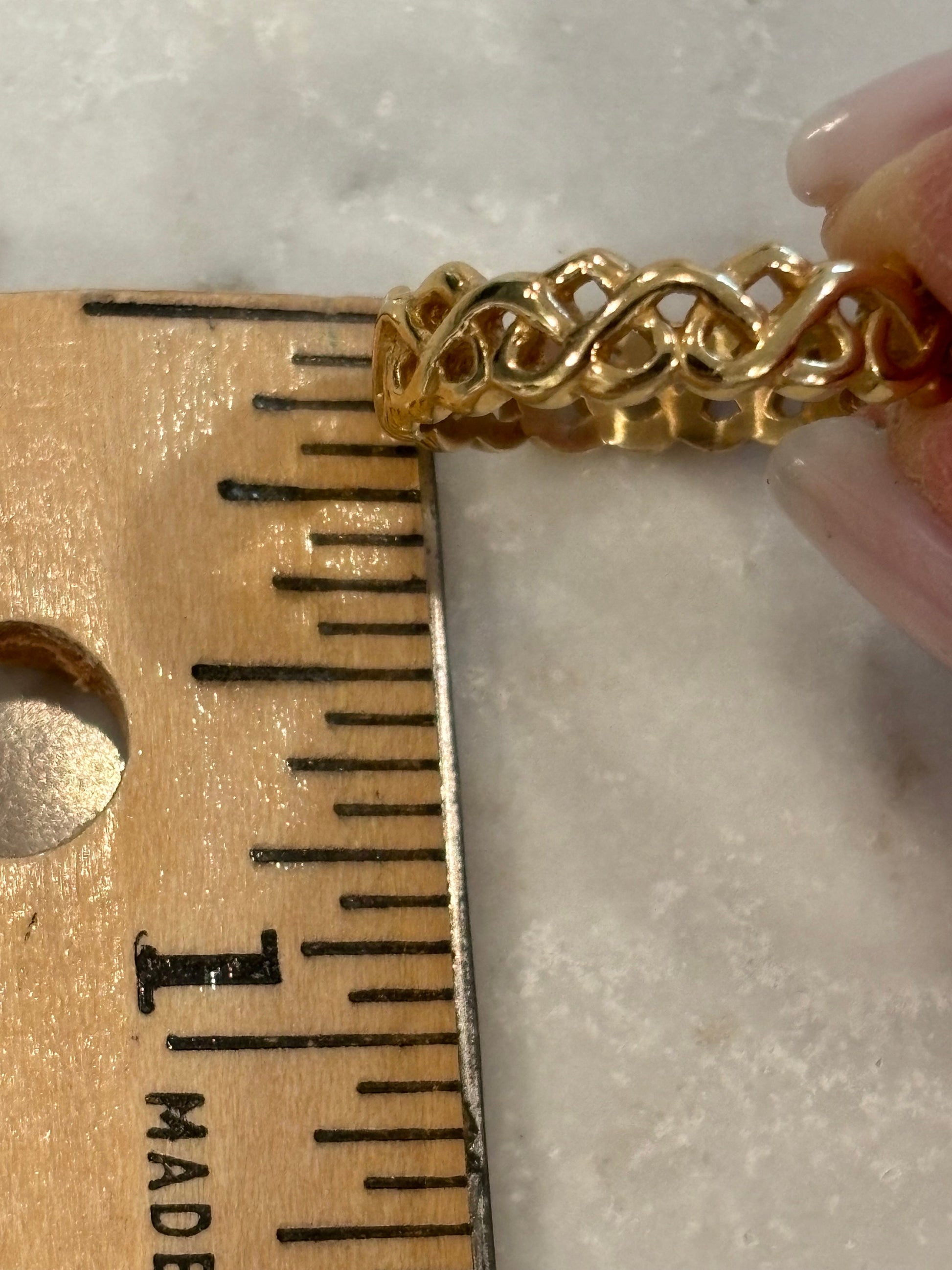Vintage Celtic Heart Eternity 14k Band