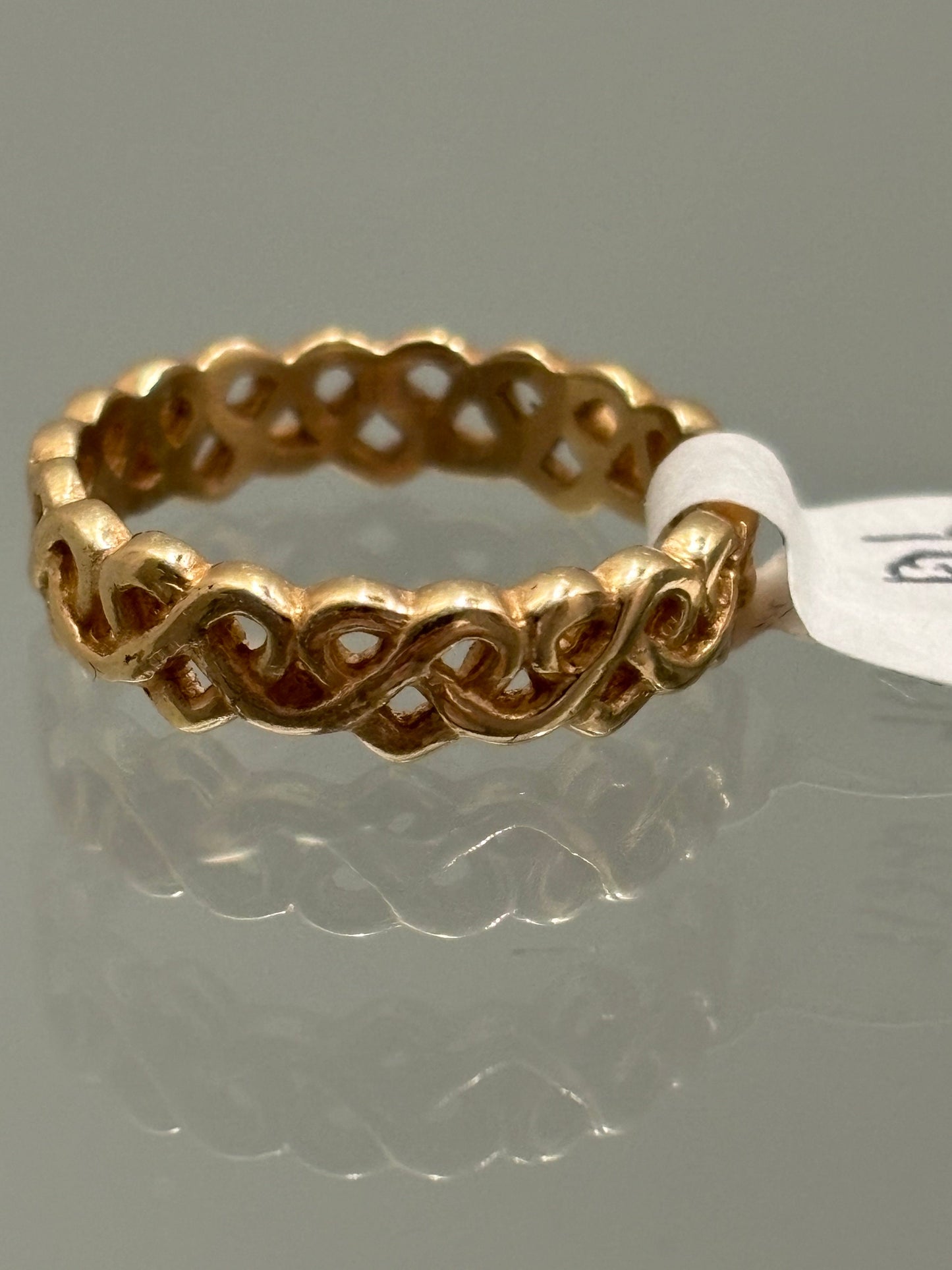 Vintage Celtic Heart Eternity 14k Band