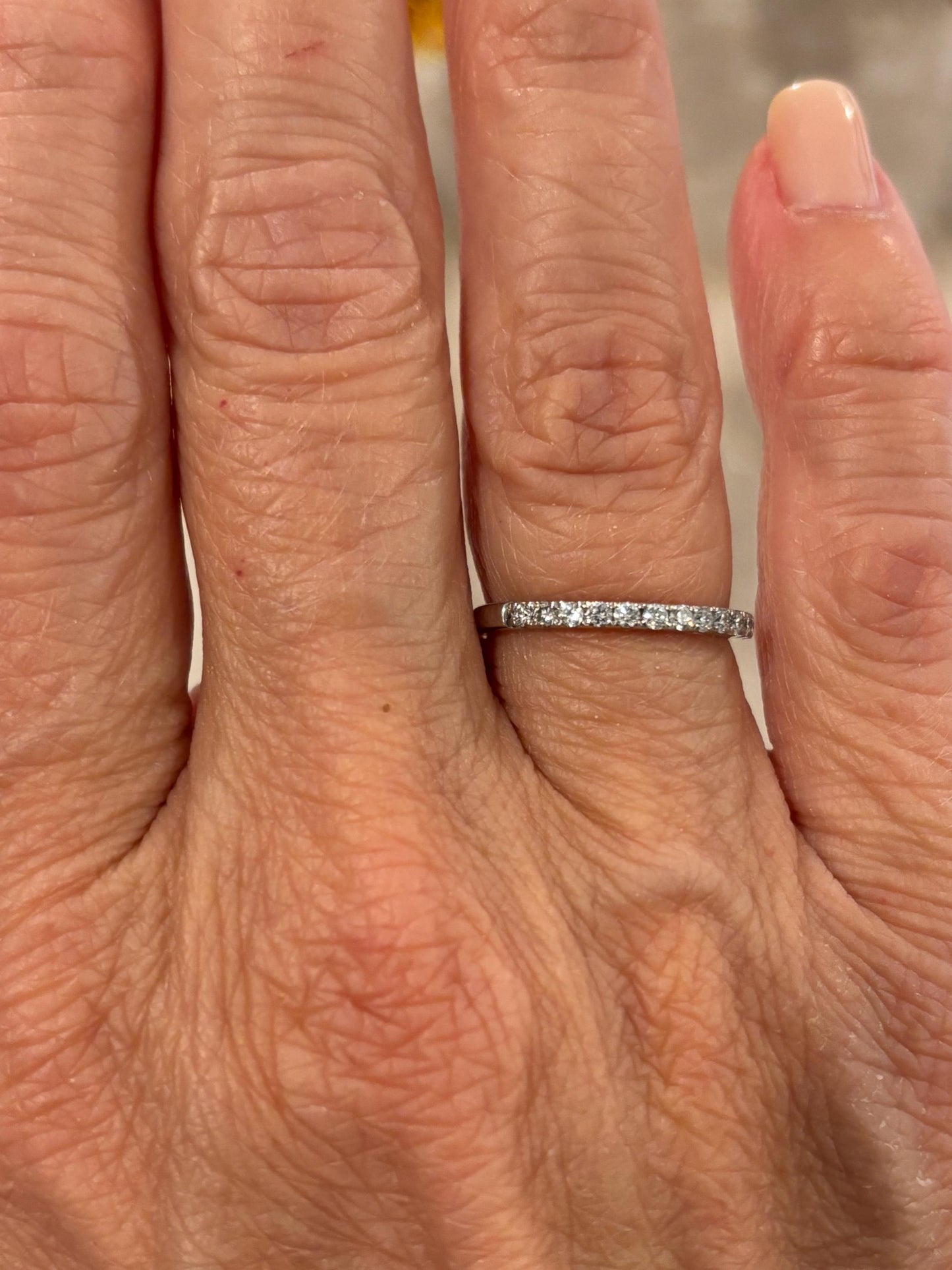 Vintage Dainty Diamond Stackable Band 14k