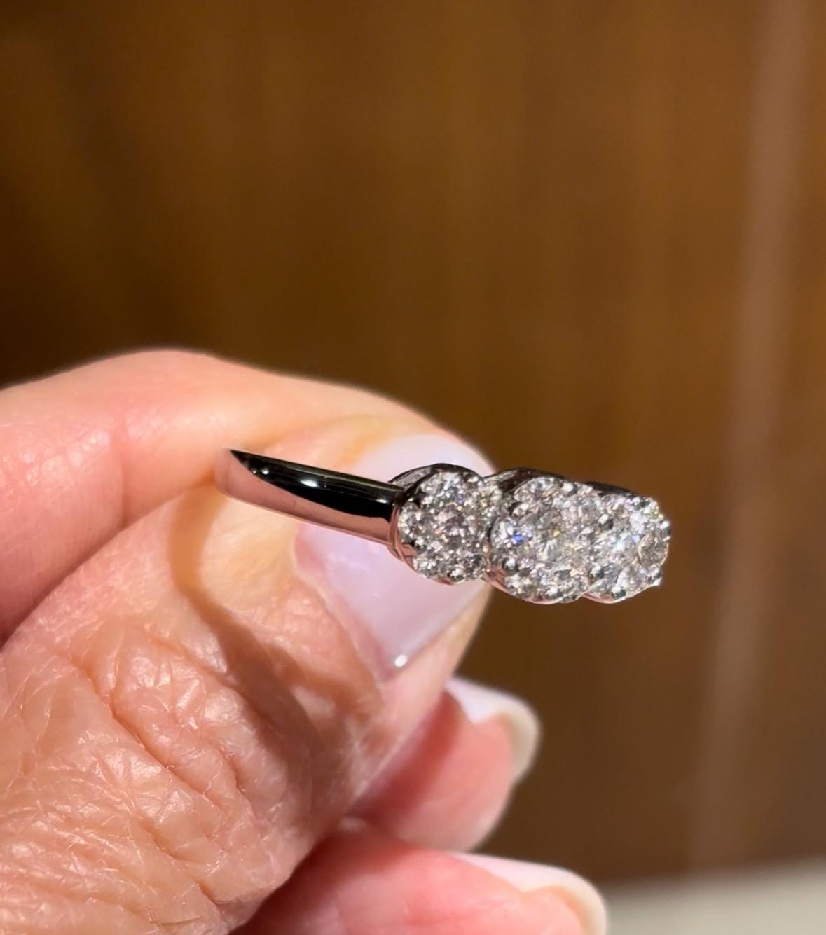 Vintage Diamond Cluster Ring 14K