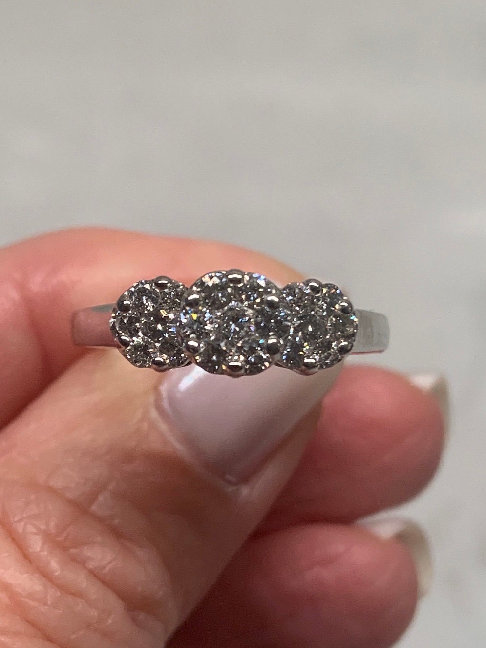 Vintage Diamond Cluster Ring 14K