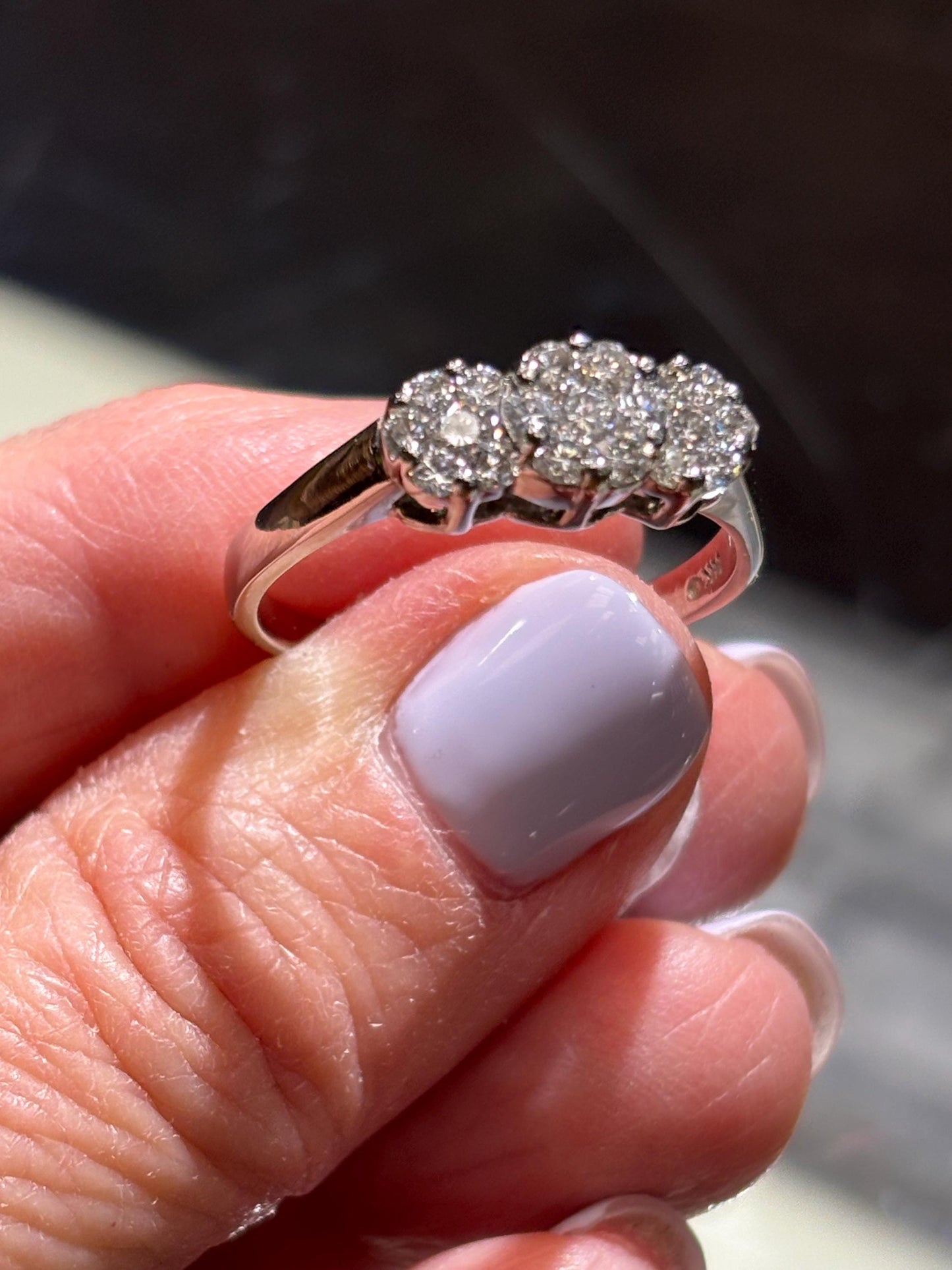 Vintage Diamond Cluster Ring 14K