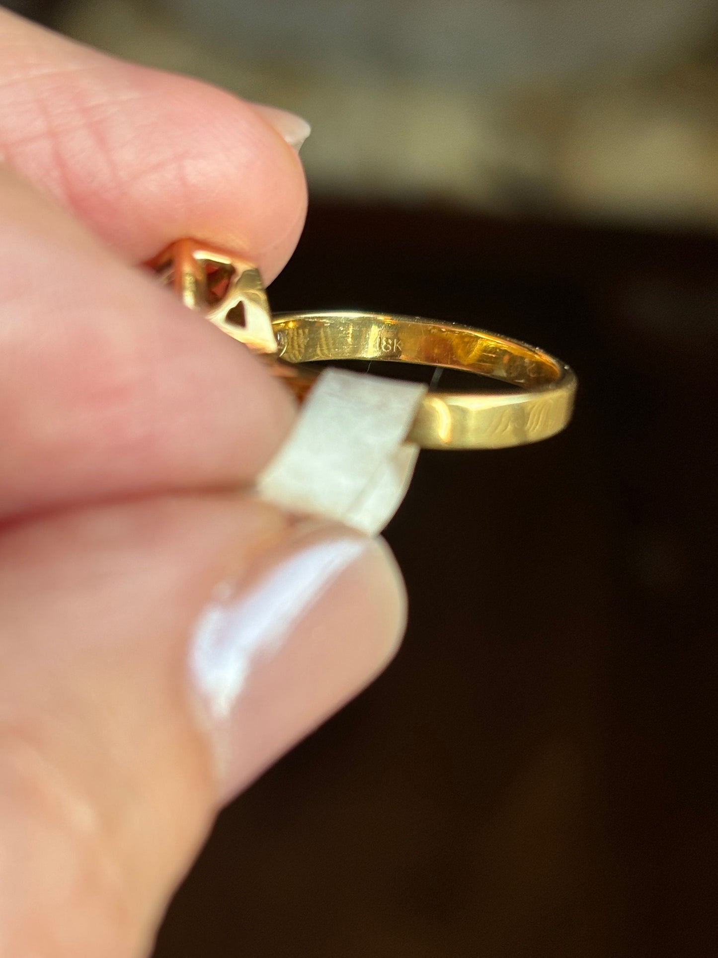 Vintage Emerald & Diamond baguette 18k  Ring