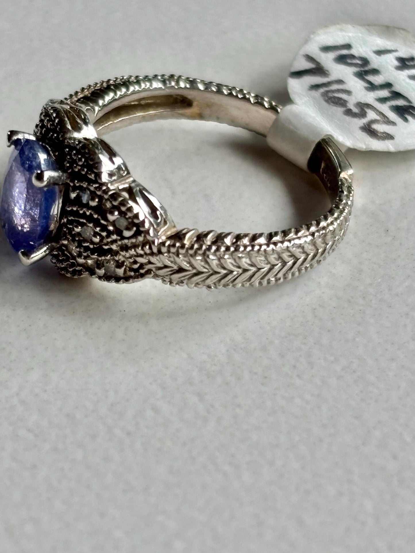 Vintage Iolite Diamond Accents 14k