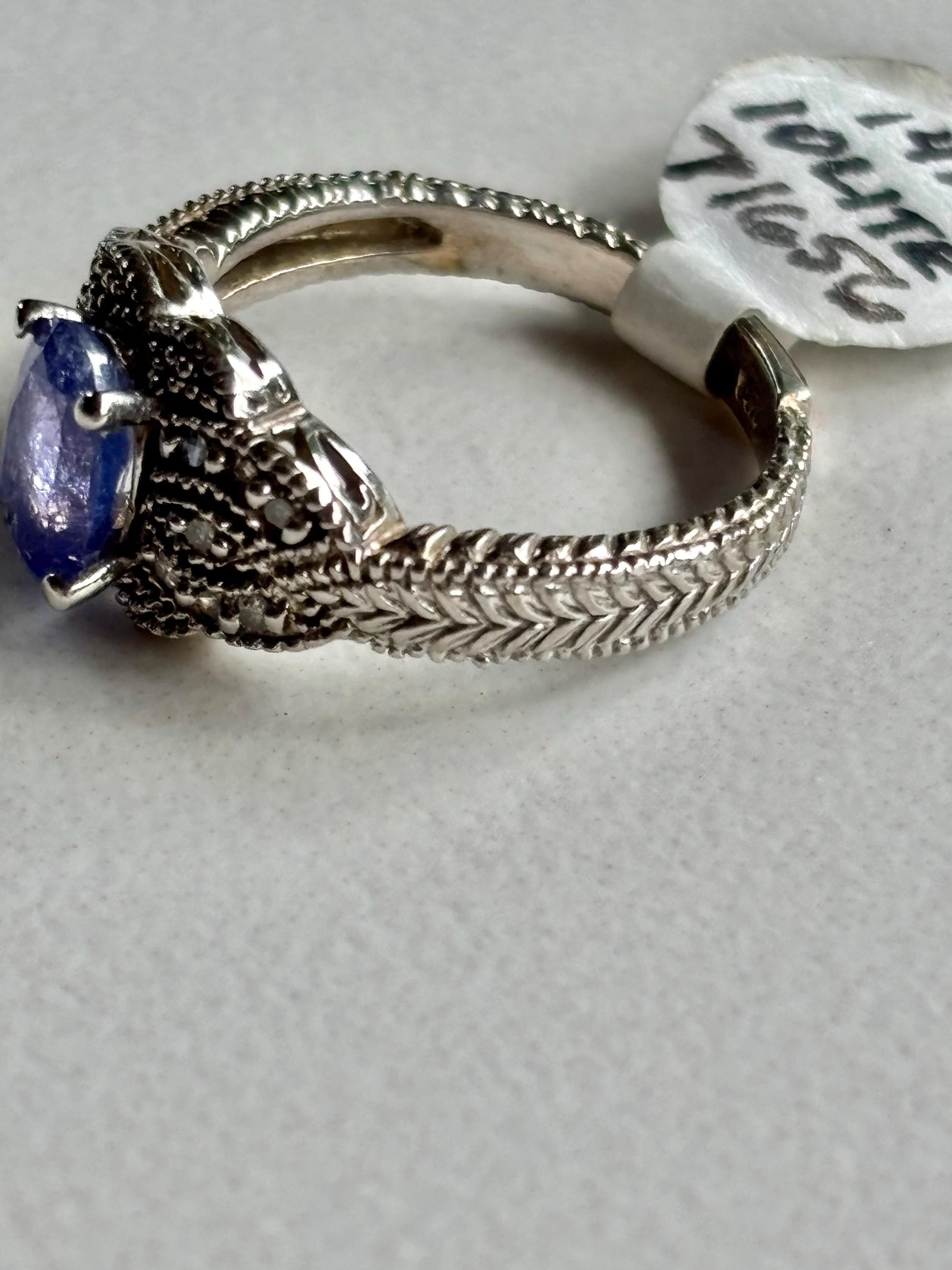 Vintage Iolite Diamond Accents 14k