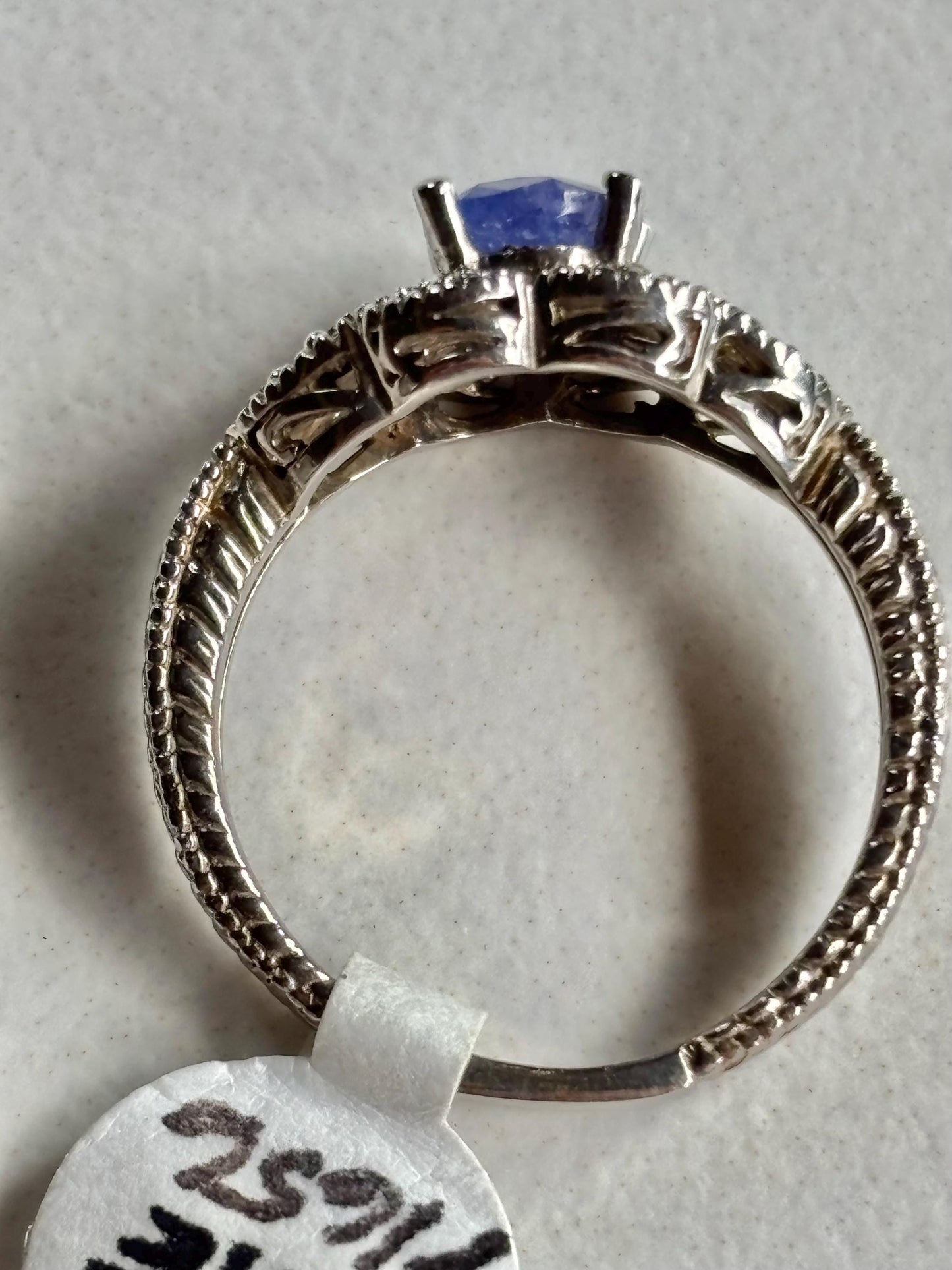 Vintage Iolite Diamond Accents 14k