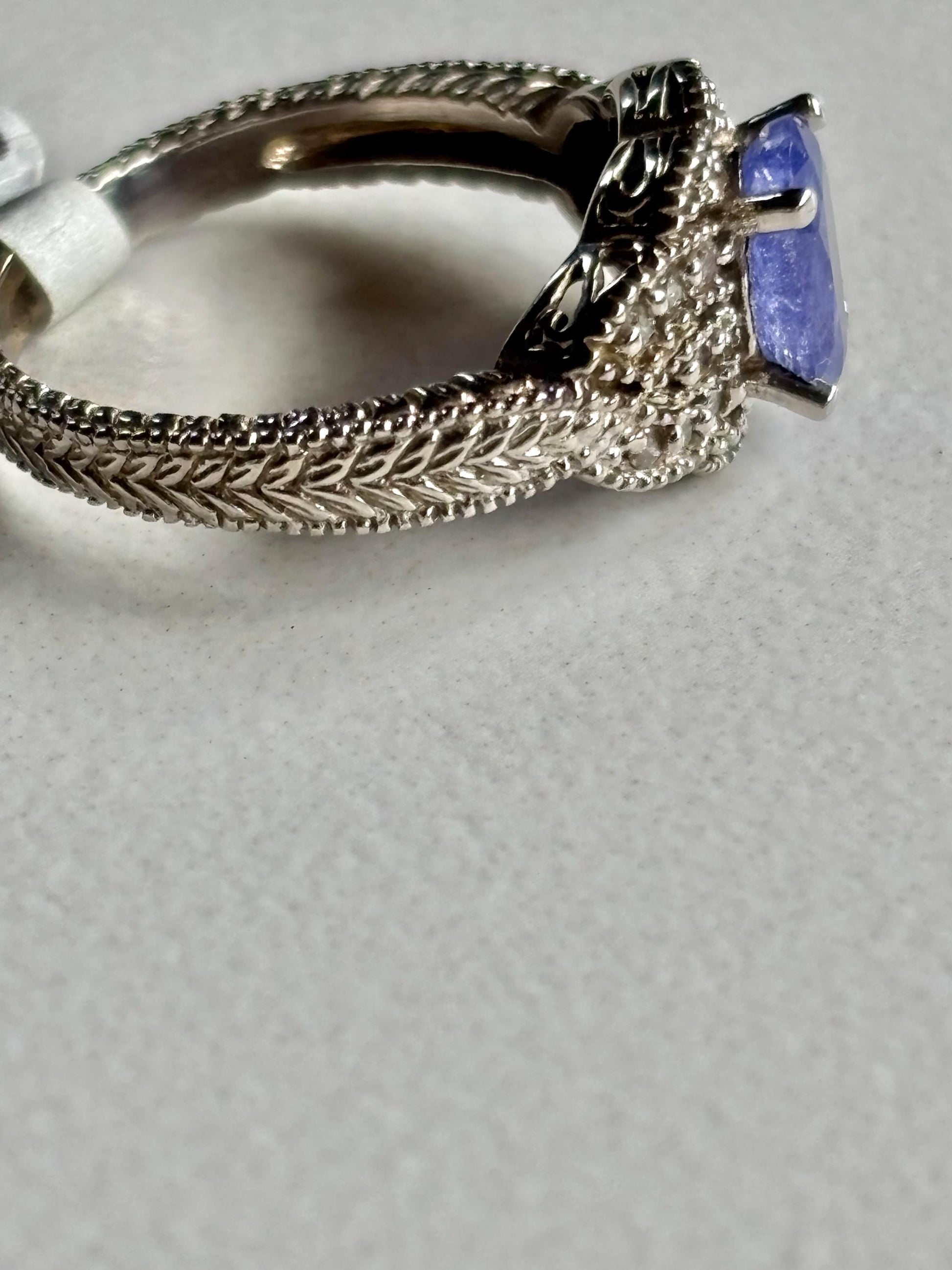 Vintage Iolite Diamond Accents 14k