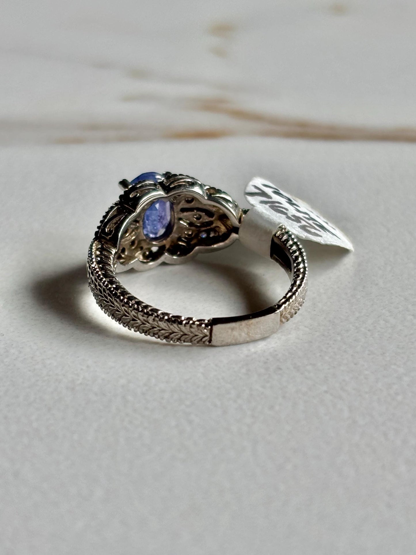 Vintage Iolite Diamond Accents 14k