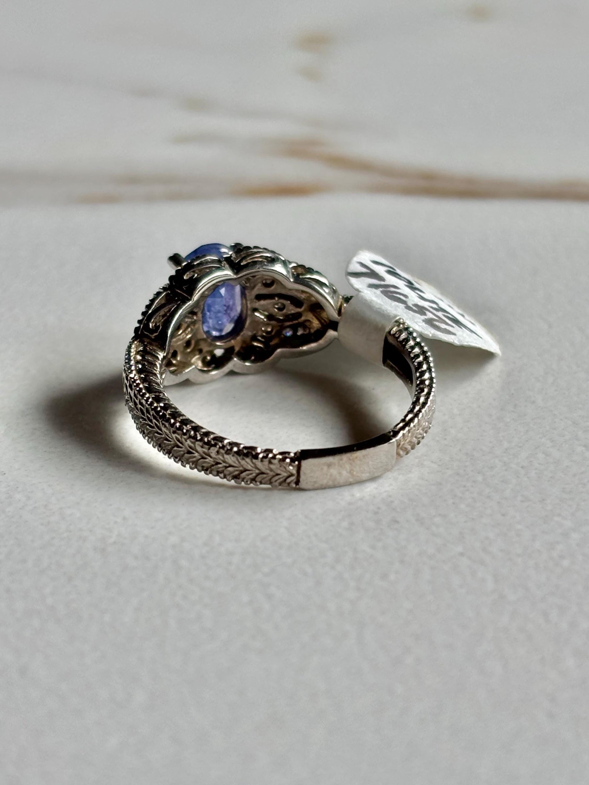 Vintage Iolite Diamond Accents 14k