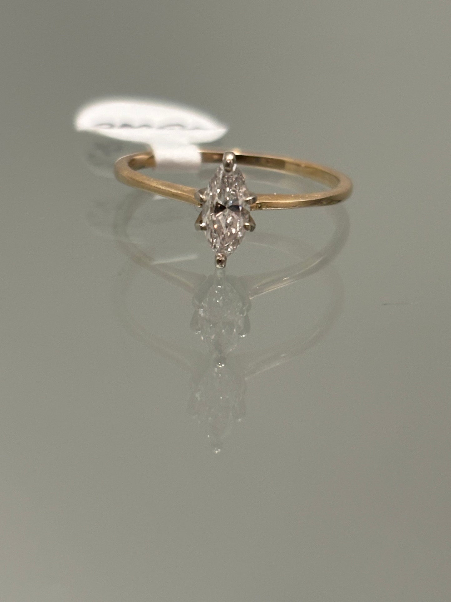 Vintage Marquise Diamond Engagement Ring 14K