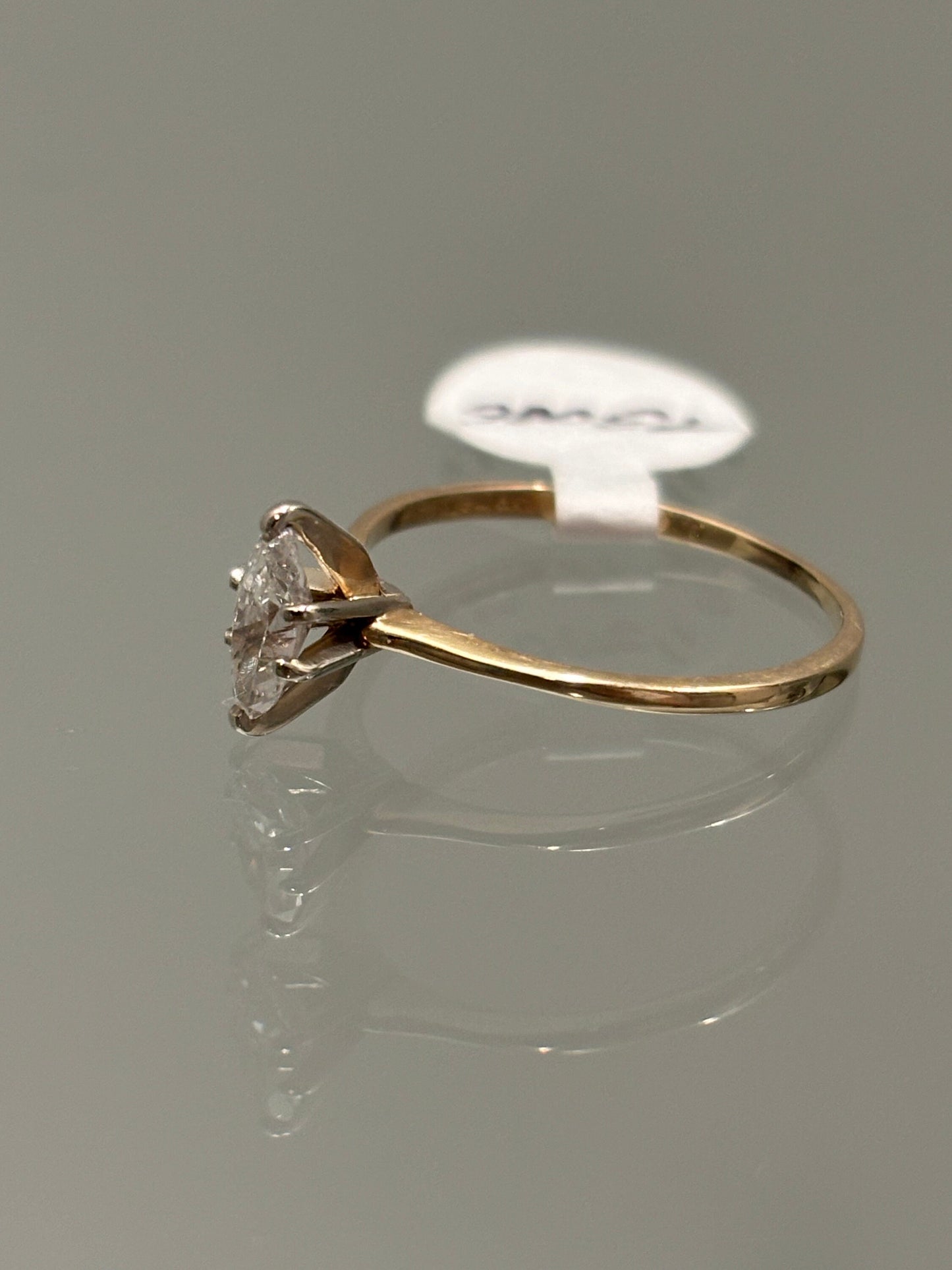 Vintage Marquise Diamond Engagement Ring 14K