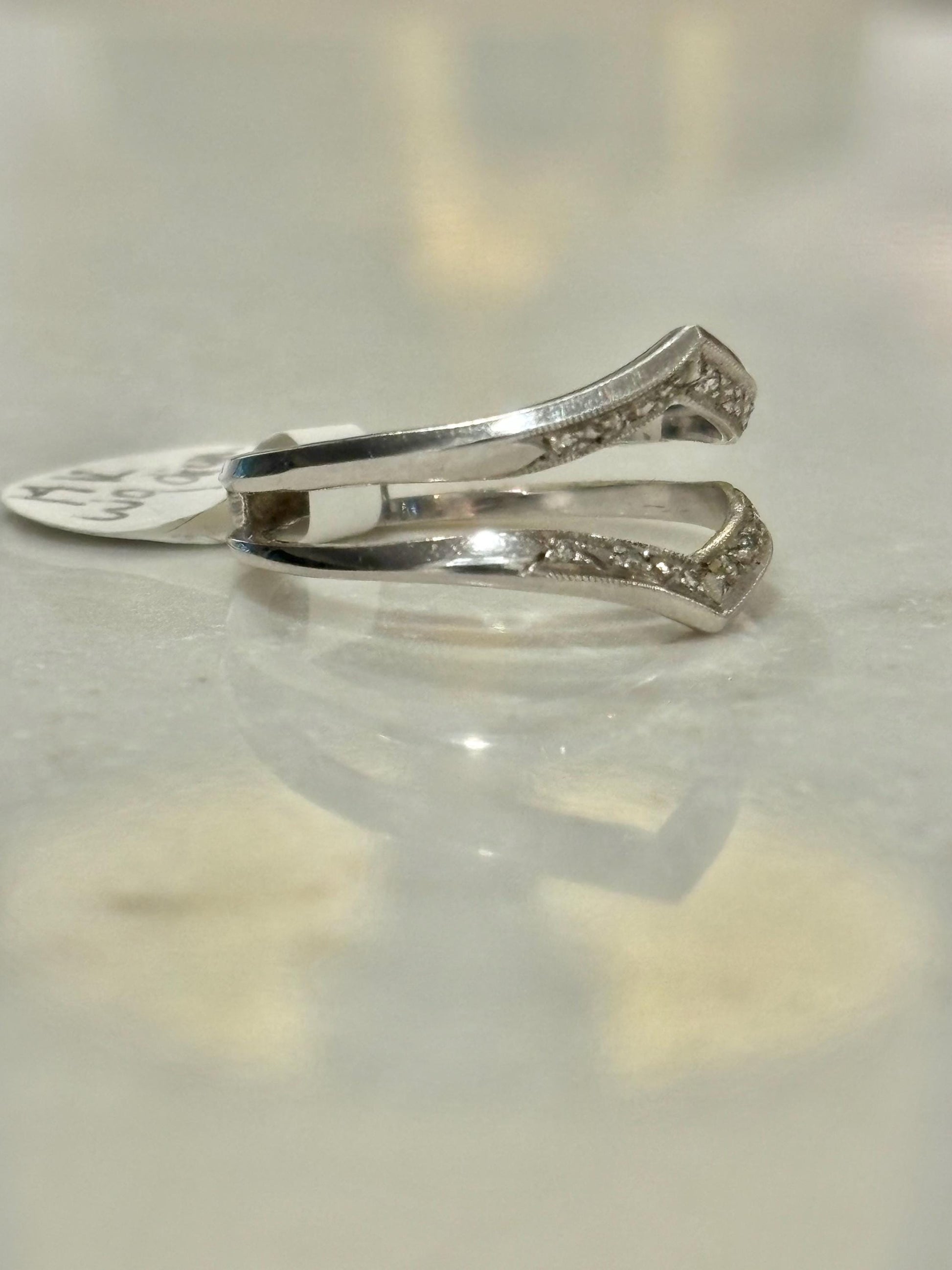 Vintage Natural Diamond Double Band 14k