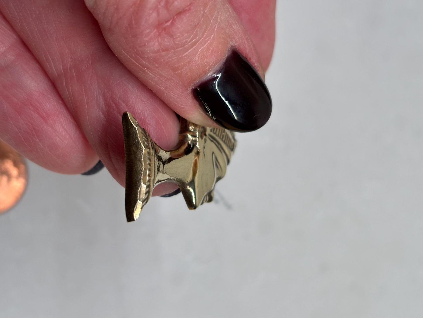 Vintage Nefertiti Large Pendant 10k