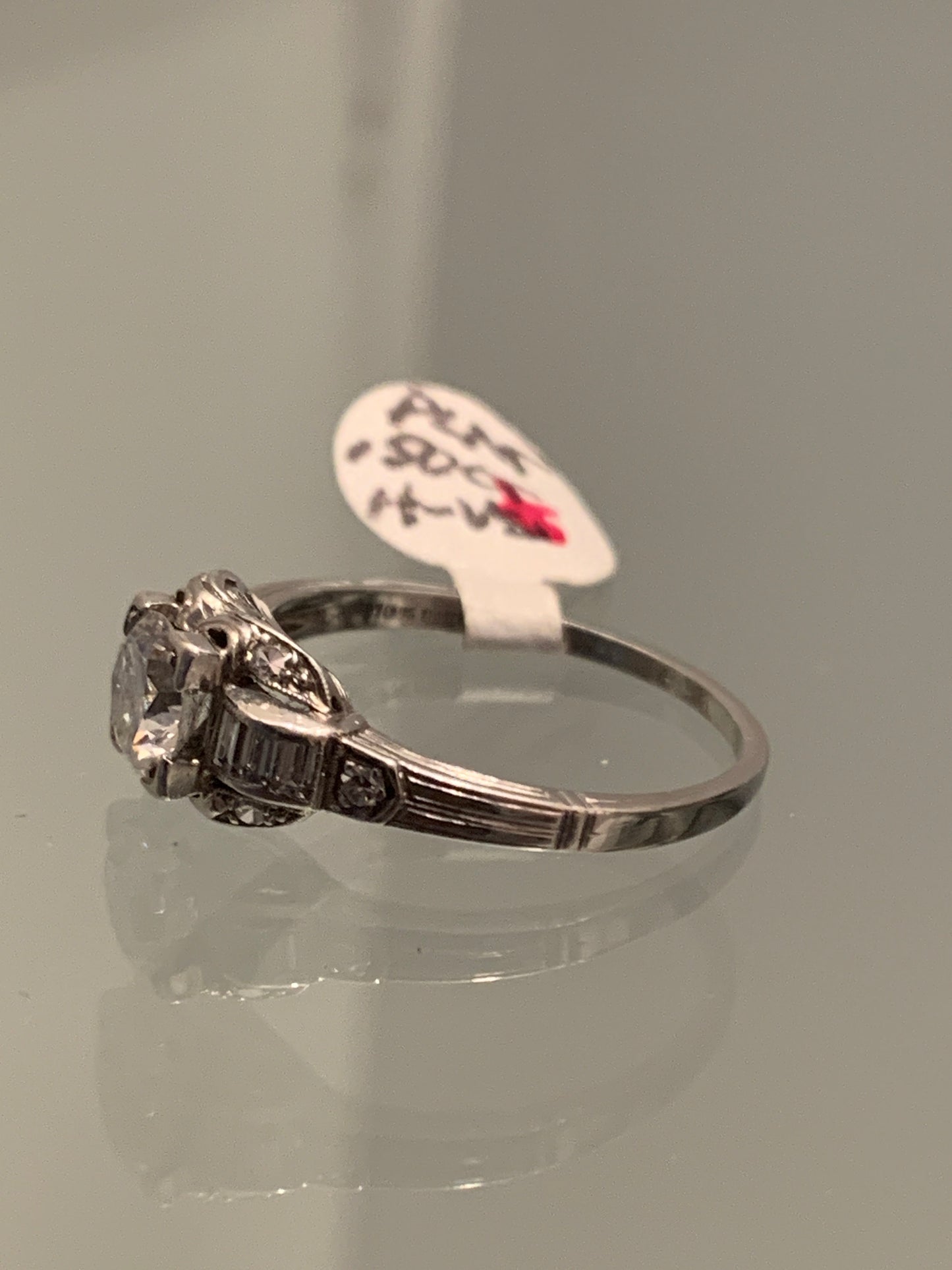 Vintage Platinum 1920’s Diamond  Engagement Ring