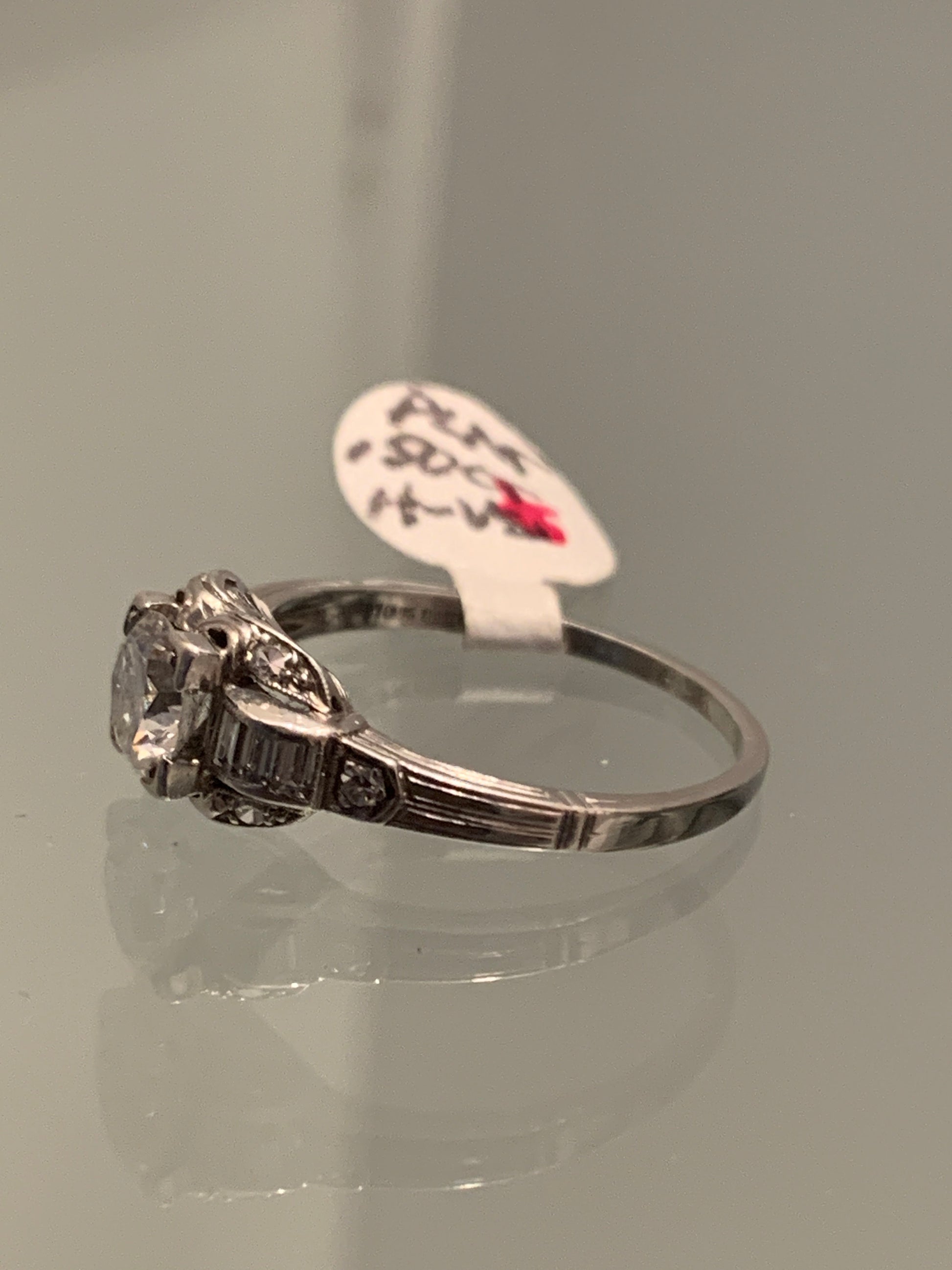 Vintage Platinum 1920’s Diamond  Engagement Ring