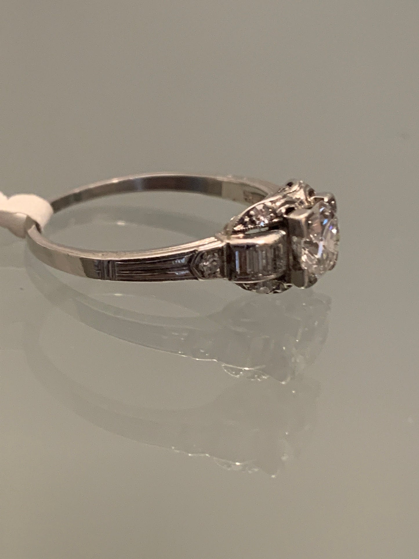 Vintage Platinum 1920’s Diamond  Engagement Ring