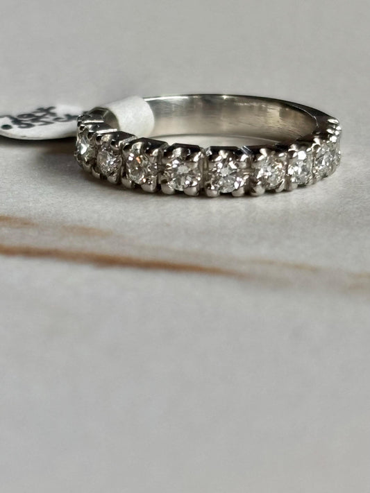 Vintage Platinum Diamond Wedding Band