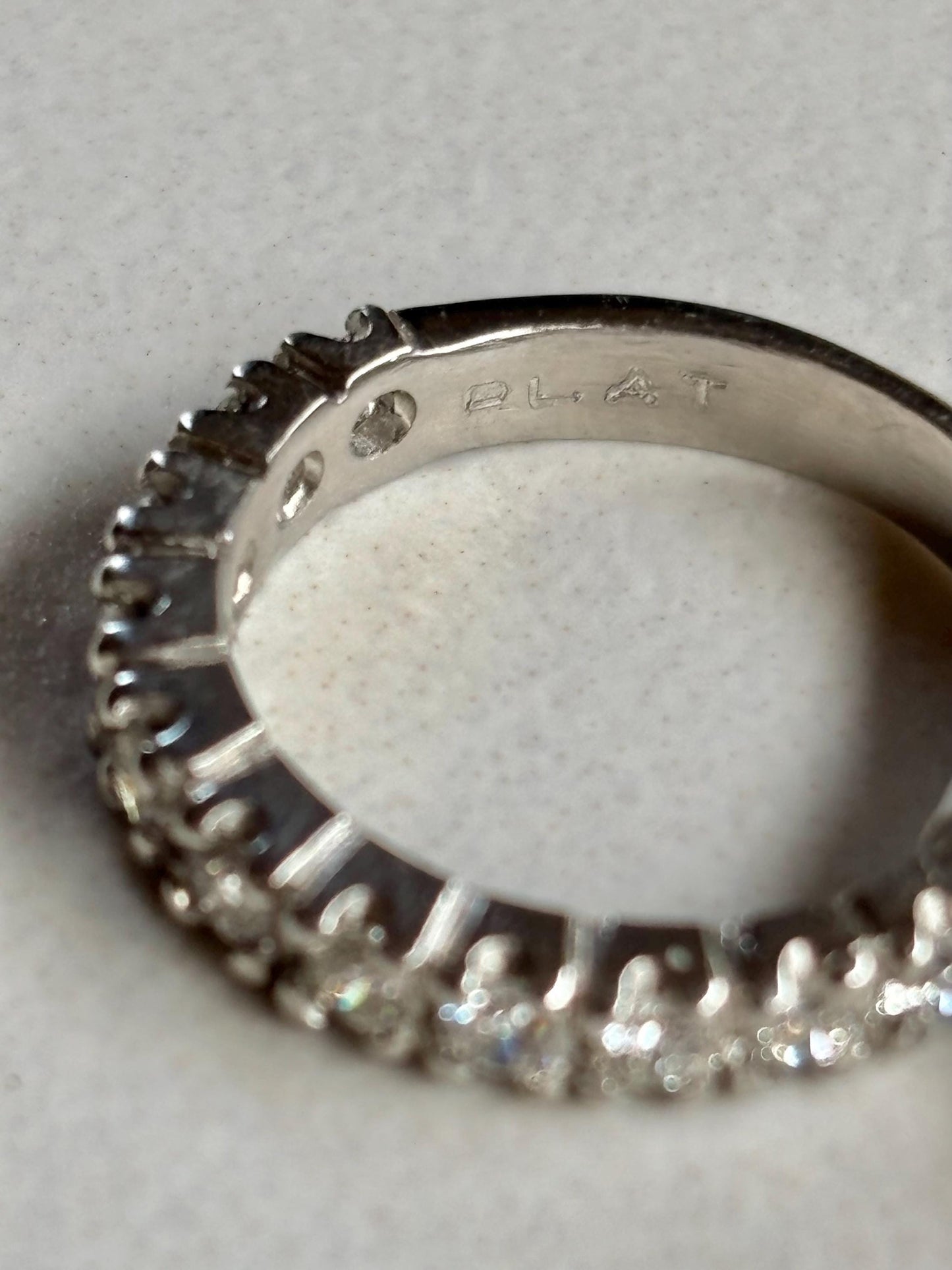 Vintage Platinum Diamond Wedding Band