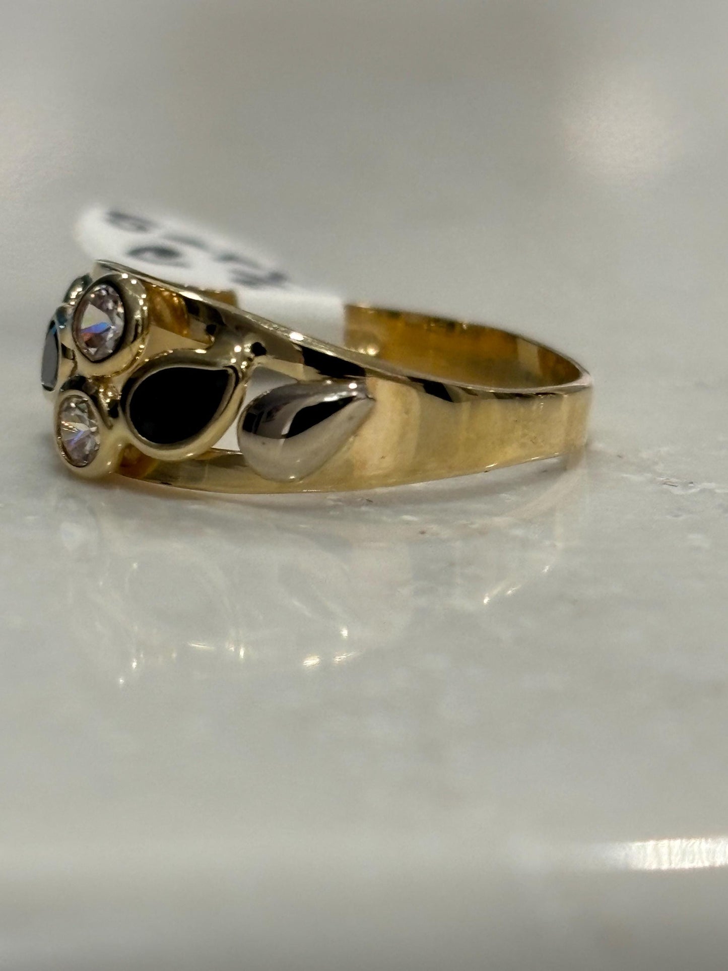 Vintage Sapphire CZ accents 14k