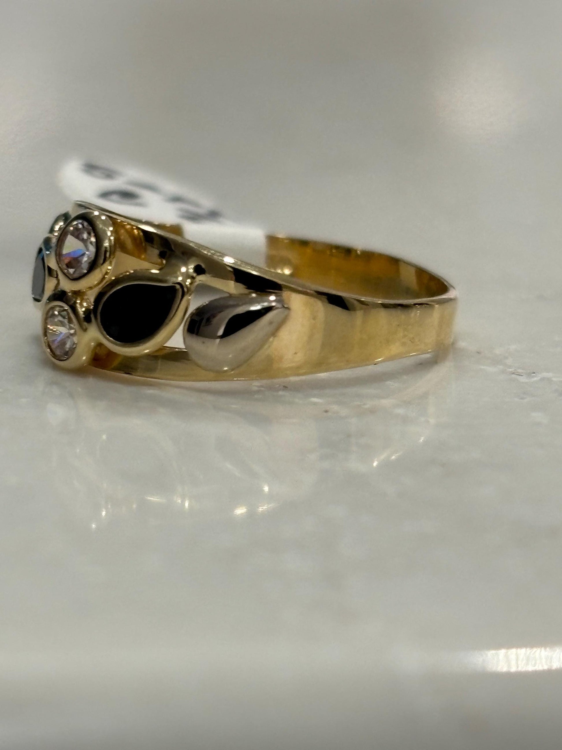 Vintage Sapphire CZ accents 14k