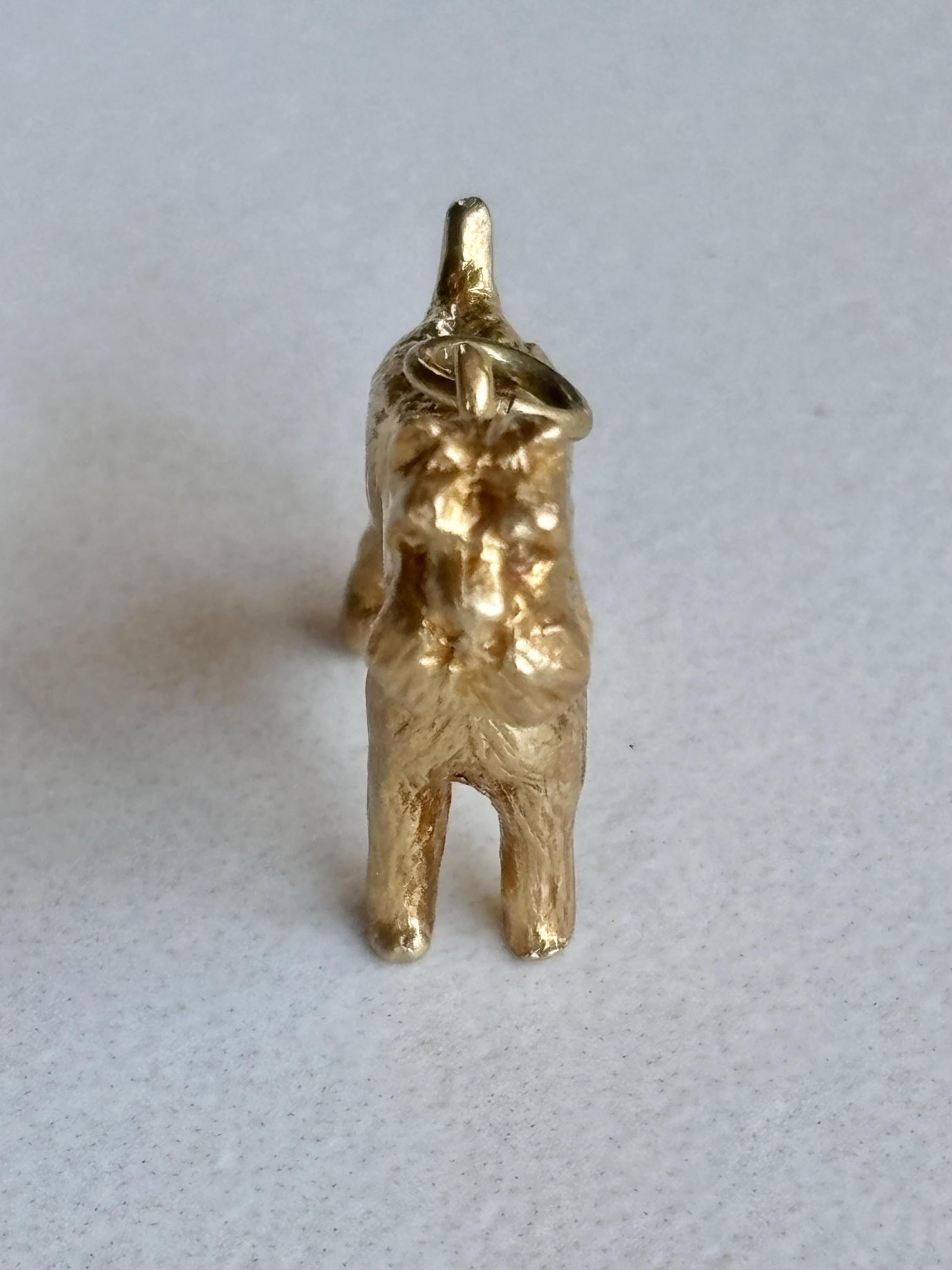 Vintage Scotty Terrier Dog Charm 14K