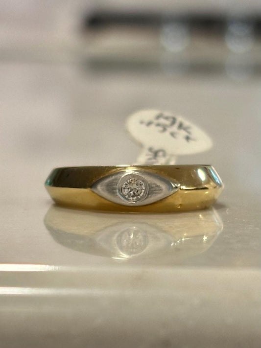 Vintage Third Eye Diamond Solitaire 14k