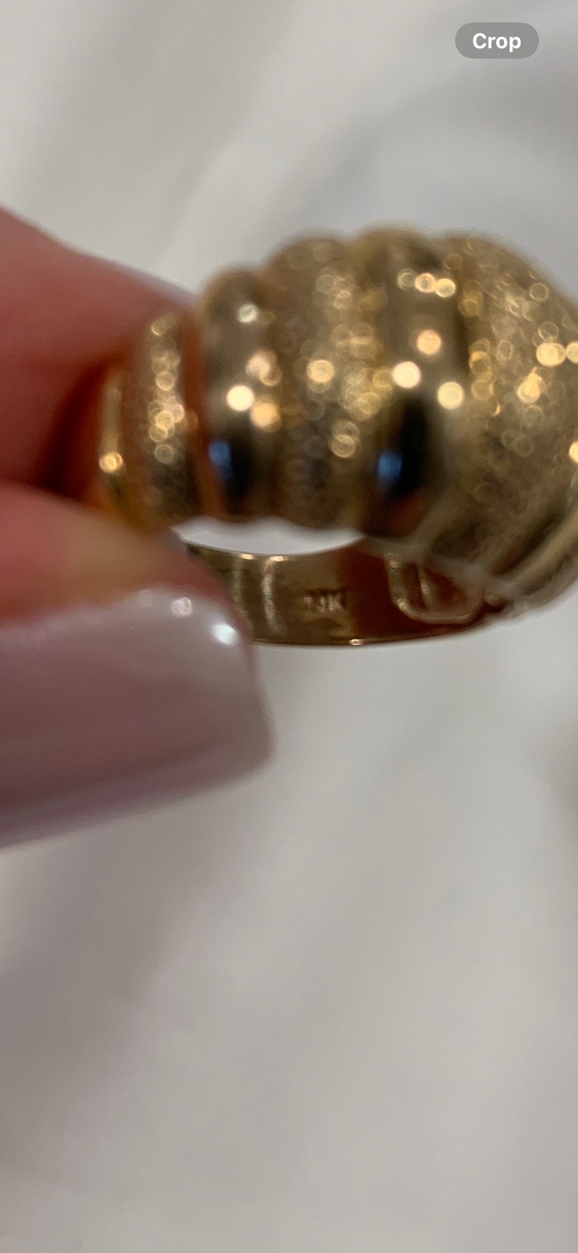 Vintage Wide Gold Dome Ring 14K Yellow Gold