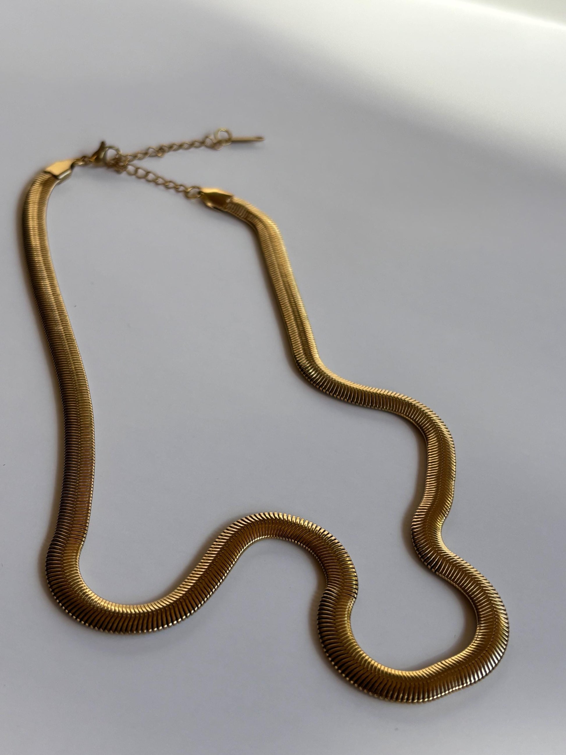 Wide Gold Necklace